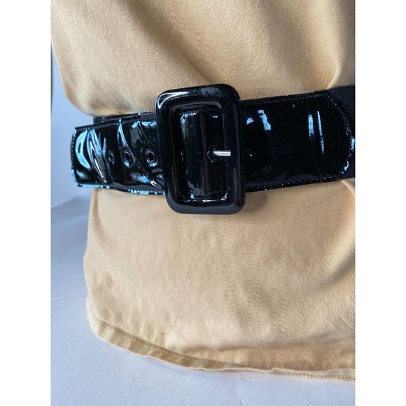 Black Patent and Stretch Belt - Picture 8 of 9